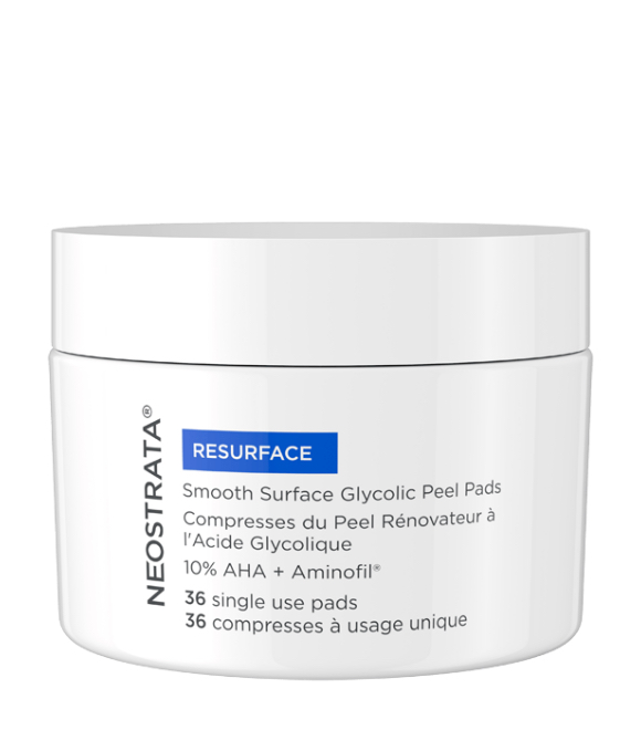 smooth surface glycolic peel pads for home-use ideal for early and premature ageing skin