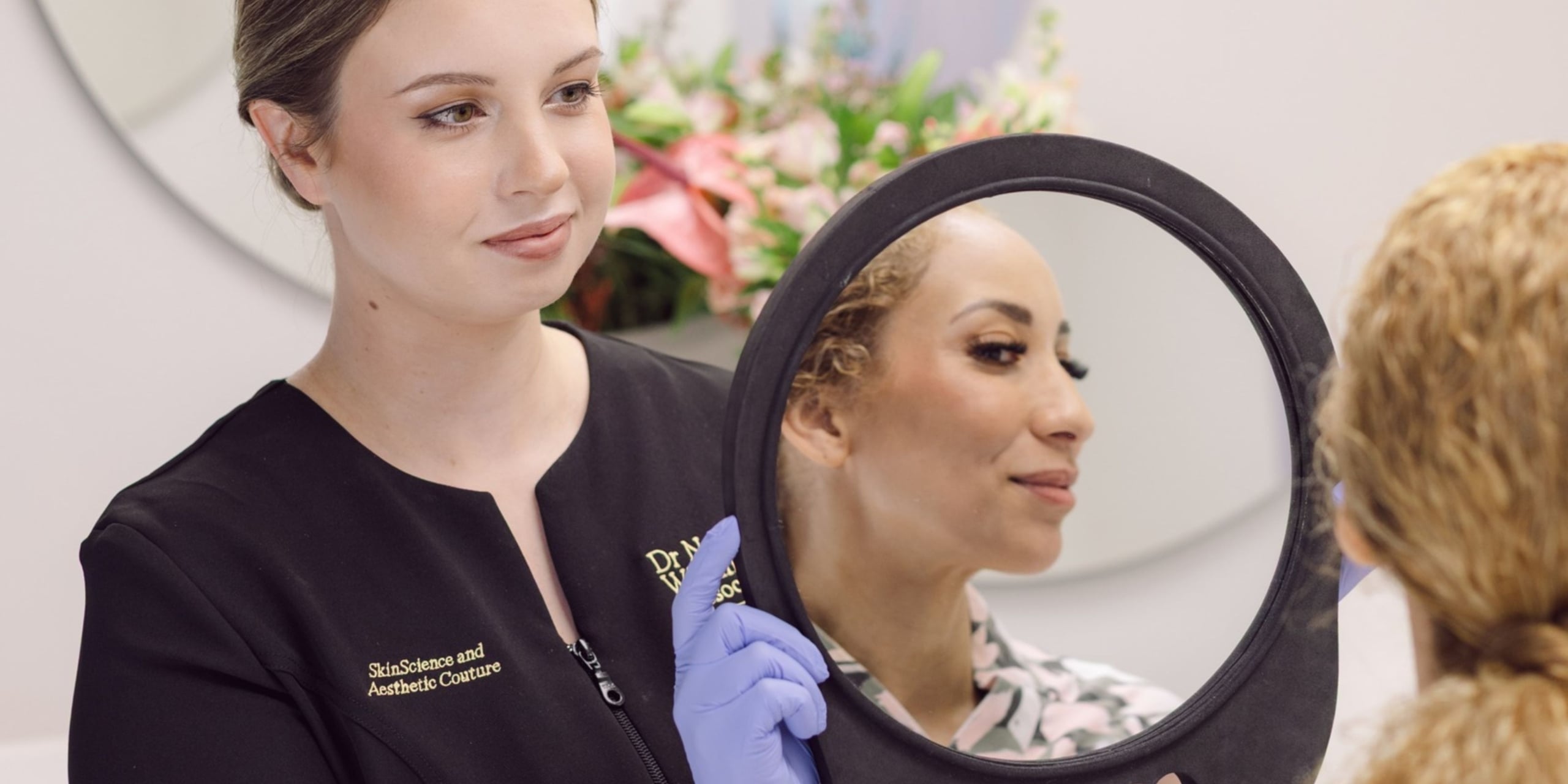 A female patient having a skincare consultation at Dr Nerina Wilkinson and Associates